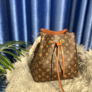 Louis Vuitton NéoNoé Brown Leather Bucket Bag